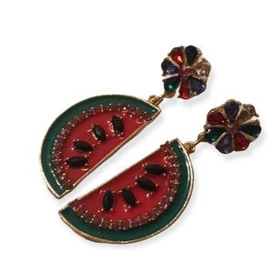 3/$15 Gorgeous Watermelon Slice Earrings